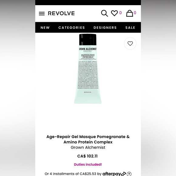 BNIB GROWN ALCHEMIST REGENERATING GEL MASK - Picture 1 of 6